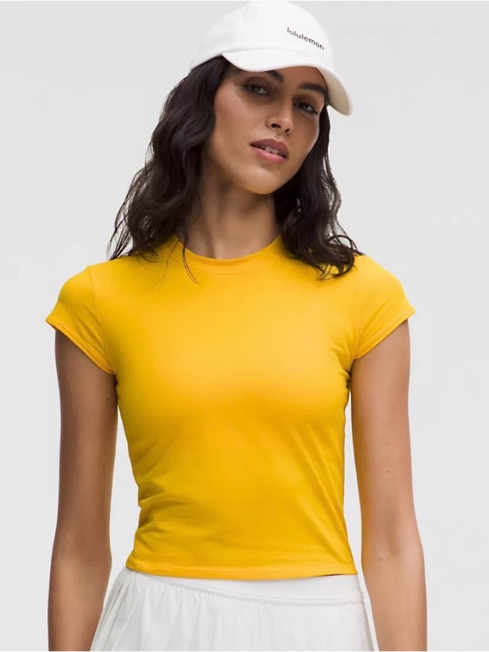 lululemon athletica organic yellow baby tee